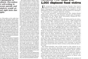 HFN Provides Relief to Flood Victims in Maiduguri